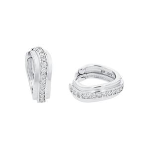 Amor hoepel oorbellen voor dames, 925 Sterling zilver, zirkonia synth.