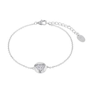S.Oliver Armband voor dames, 925 Sterling zilver, zirkonia synth. | Hart
