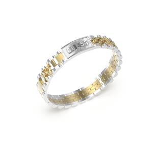 Guess Empire Heren Armband Staal - Goud/Zilver