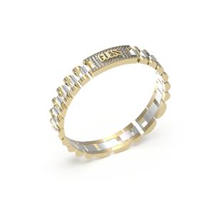 Guess Empire Heren Armband Staal - Goud/Zilver