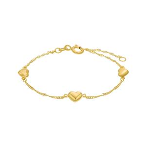 Amor Armband voor meisjes, goud 375 | hart
