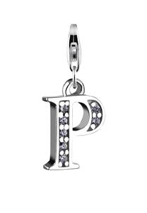 Nenalina Bedeltje Hanger Letter in 925 Sterling Zilver voor alle gangbare Charmdragers
