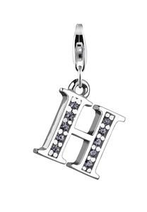 Nenalina Bedeltje Hanger Letter in 925 Sterling Zilver voor alle gangbare Charmdragers