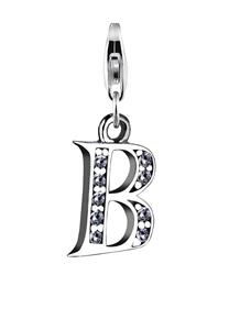 Nenalina Bedeltje Hanger Letter in 925 Sterling Zilver voor alle gangbare Charmdragers