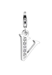 Nenalina Bedeltje Hanger Letter in 925 Sterling Zilver voor alle gangbare Charmdragers