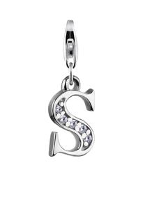 Nenalina Bedeltje Hanger Letter in 925 Sterling Zilver voor alle gangbare Charmdragers