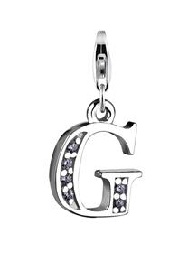 Nenalina Bedeltje Hanger Letter in 925 Sterling Zilver voor alle gangbare Charmdragers