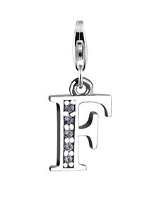 Nenalina Bedeltje Hanger Letter in 925 Sterling Zilver voor alle gangbare Charmdragers