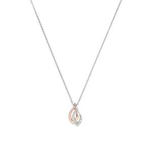 Amor Ketting met hanger voor dames, 925 Sterling zilver, zirkonia synth.
