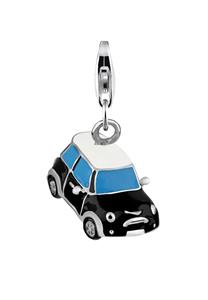Nenalina Dames Mini Cooper auto hanger met emaille in 925 sterling zilver