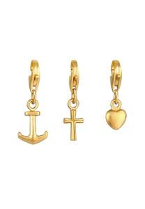 Nenalina Dames Bedel Kruis Hart Anker Liefde Geloof Set in 925 Sterling Zilver