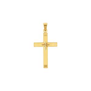 Amor Hanger met motief voor mannen en vrouwen, unisex, goud 375 kruis