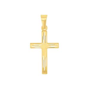 Amor Hanger met motief voor dames en heren, unisex, goud 585 | kruis