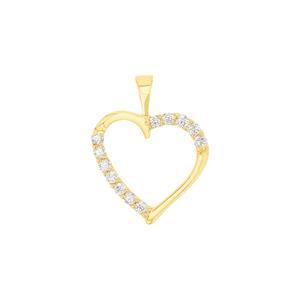 Amor Hanger met motief voor dames, goud 585, zirkonia synth. | hart