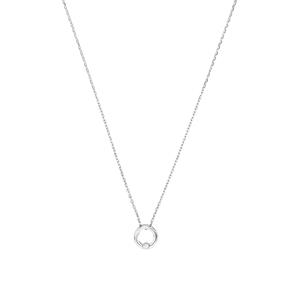 Amor Ketting met hanger voor dames, 925 Sterling zilver, zirkonia synth.