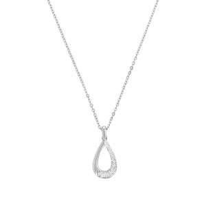 Amor Ketting met hanger voor dames, roestvrij staal, zirkonia synth.