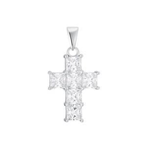 Amor Hanger met motief voor dames, 925 Sterling zilver, zirkonia synth. | kruis
