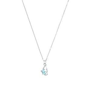 Amor Ketting met hanger voor dames, 925 Sterling zilver, zirkonia synth. | vlinder