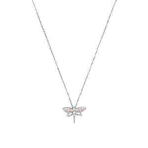 Amor Ketting met hanger voor dames, 925 Sterling zilver, zirkonia synth. | libel