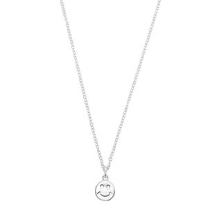 S.Oliver Ketting met hanger voor kinderen, unisex, 925 Sterling zilver | Smiley