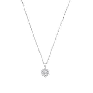 Amor Ketting met hanger voor dames, 925 Sterling zilver, zirkonia synth.
