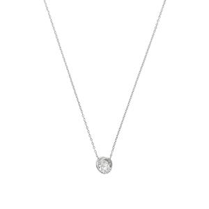 Amor Ketting met hanger voor dames, 925 Sterling zilver, zirkonia synth.