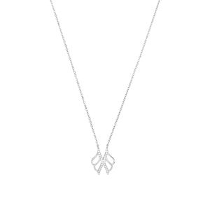 Amor Ketting met hanger voor dames, 925 Sterling zilver, zirkonia synth. | Vleugels