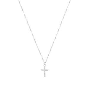 S.Oliver Ketting met hanger voor meisjes, 925 Sterling zilver, zirkonia synth. | kruis