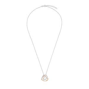 Amor Ketting met hanger voor dames, 925 Sterling zilver, zirkonia synth. | Hart