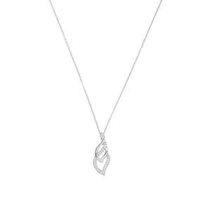 Amor Ketting met hanger voor dames, 925 Sterling zilver, zirkonia synth.
