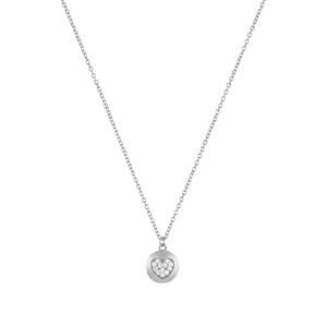 S.Oliver Ketting met hanger voor dames, 925 Sterling zilver, zirkonia synth. | Hart