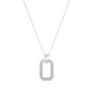 Joop! Ketting met hanger voor dames, 925 Sterling zilver, zirkonia synth.