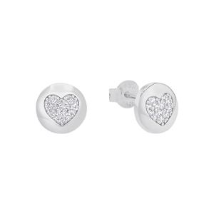 S.Oliver Oorbellen voor dames, 925 Sterling zilver, zirkonia synth. | Hart