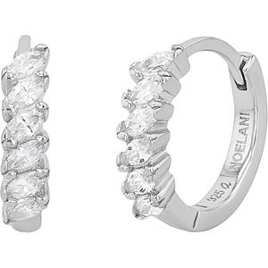 NOELANI hoepel oorbellen voor dames, 925 Sterling zilver, zirkonia synth.