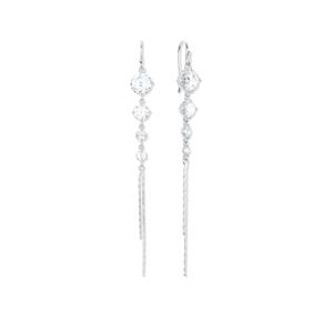 Amor Oorbellen voor dames, 925 Sterling zilver, zirkonia synth.