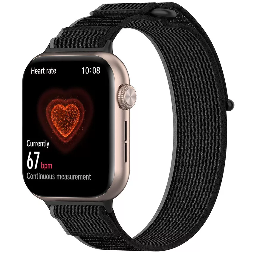 Strap-it Honor Watch 5 nylon band (zwart)