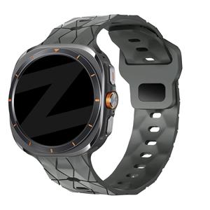 Bandz Samsung Galaxy Watch Ultra siliconen band 'Hexagons' (donkergrijs)