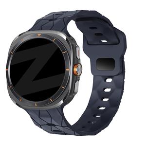 Bandz Samsung Galaxy Watch Ultra siliconen band 'Hexagons' (donkerblauw)