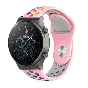 Strap-it Huawei Watch GT 2 Pro sport band (roze kleurrijk)