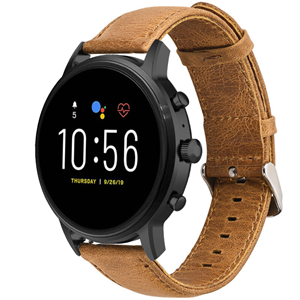 Strap-it Fossil Gen 4 Explorist (HR) leren band (bruin)