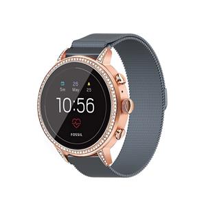 Strap-it Fossil Gen 4 Venture (HR) Milanese band (grijs)
