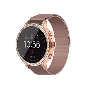 Strap-it Fossil Gen 4 Venture (HR) Milanese band (roze)