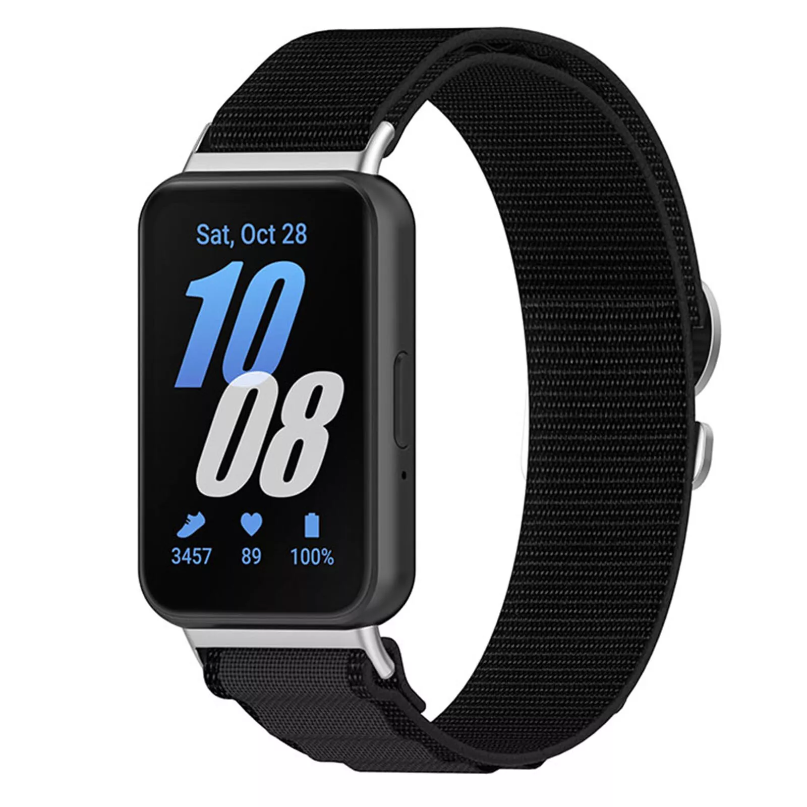 Strap-it Samsung Galaxy Fit 3 alpine nylon bandje (zwart)