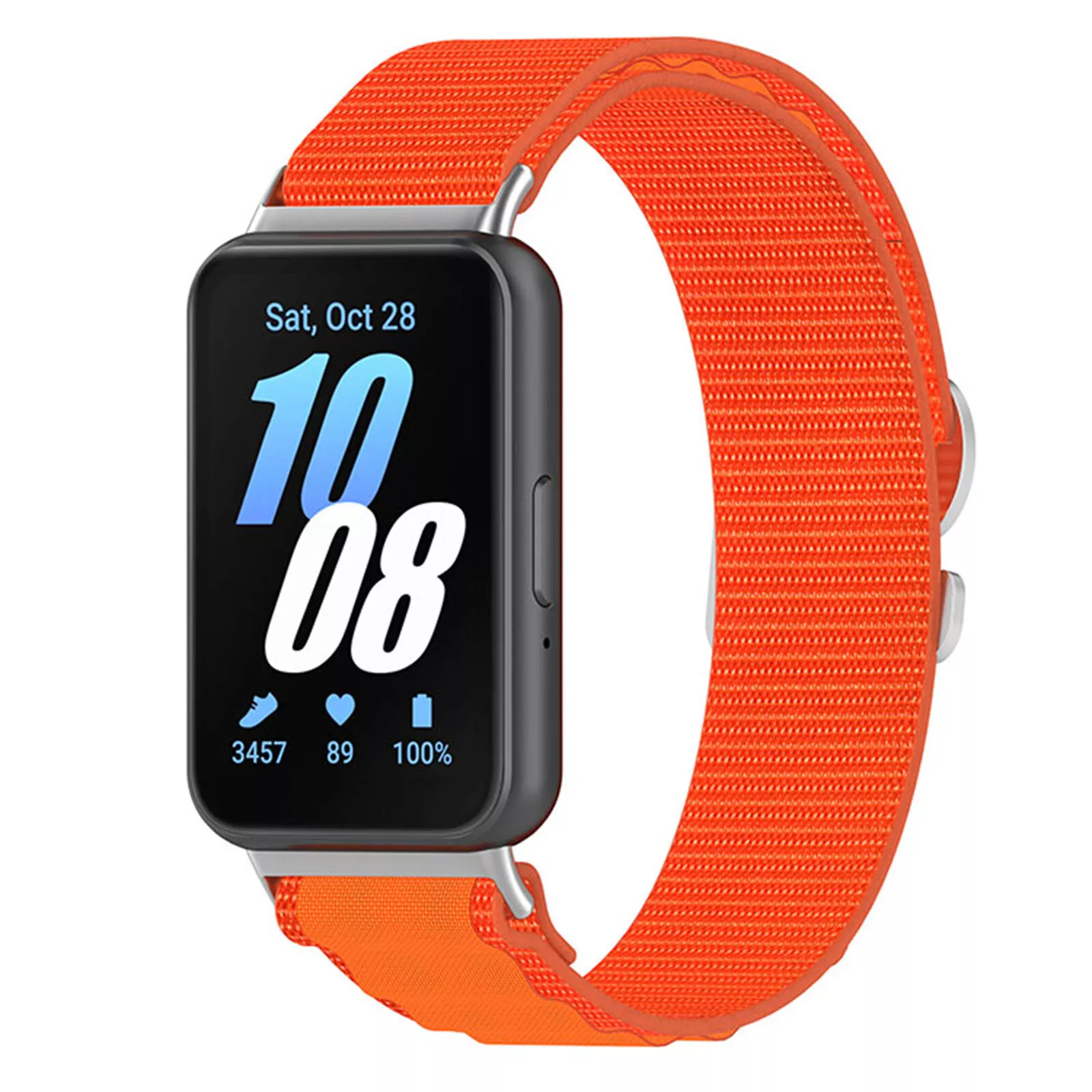 Strap-it Samsung Galaxy Fit 3 alpine nylon bandje (oranje)