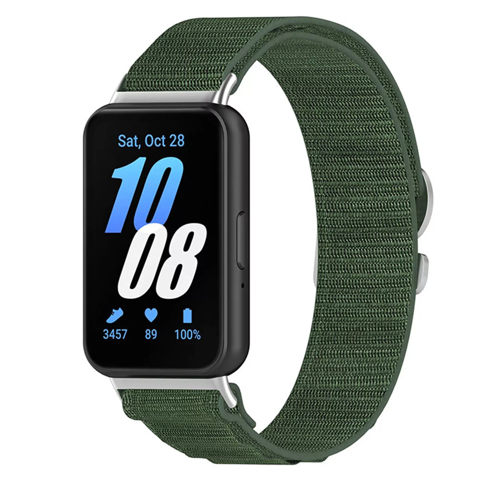 Strap-it Samsung Galaxy Fit 3 alpine nylon bandje (groen)