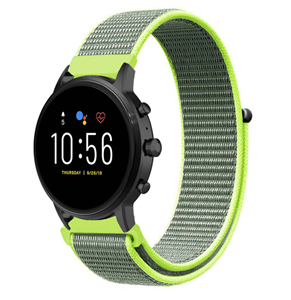Strap-it Fossil Gen 4 Explorist (HR) nylon band (fluoriserend)