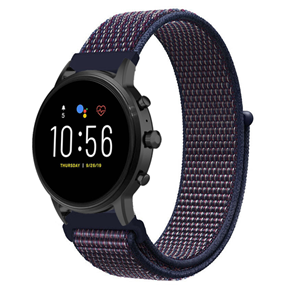 Strap-it Fossil Gen 4 Explorist (HR) nylon band (paars-blauw)