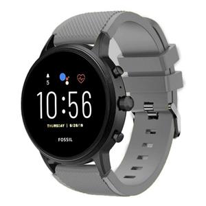 Strap-it Fossil Gen 4 Explorist (HR) siliconen bandje (grijs)