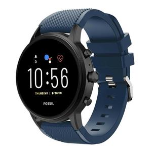 Strap-it Fossil Gen 4 Explorist (HR) siliconen bandje (donkerblauw)