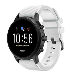 Strap-it Fossil Gen 4 Explorist (HR) siliconen bandje (wit)